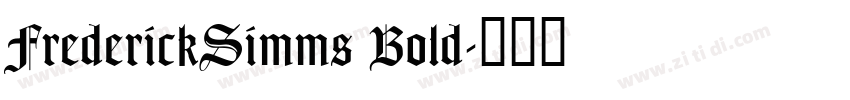 FrederickSimms Bold字体转换